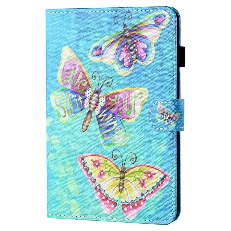For iPad Pro 11 (2024) Case Pattern Printed Leather Tablet Cover with Card Slots
