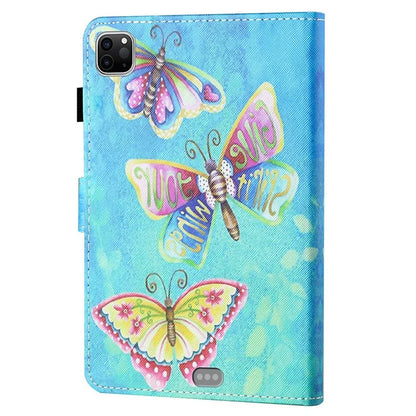 For iPad Pro 11 (2024) Case Pattern Printed Leather Tablet Cover with Card Slots