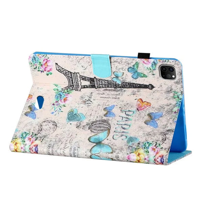 For iPad Pro 11 (2024) Case Pattern Printed Leather Tablet Cover with Card Slots