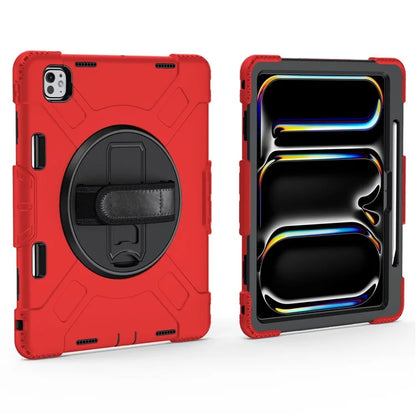 For iPad Pro 13 (2024) Kickstand Case Shockproof Tablet Cover with Shoulder Strap