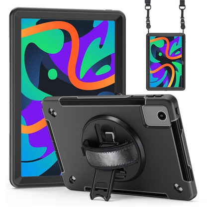 For Lenovo Tab K11 / Tab M11 Case PC + TPU Kickstand Tablet Cover with Pen Slot, Shoulder Strap