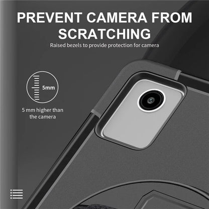 For Lenovo Tab K11 / Tab M11 Case PC + TPU Kickstand Tablet Cover with Pen Slot, Shoulder Strap