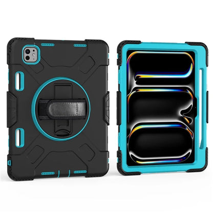 For iPad Pro 11 (2024) Kickstand Case Anti-Scratch Tablet Cover with Shoulder Strap