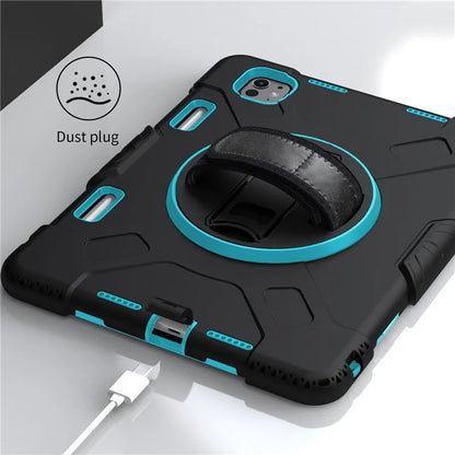 For iPad Pro 11 (2024) Kickstand Case Anti-Scratch Tablet Cover with Shoulder Strap