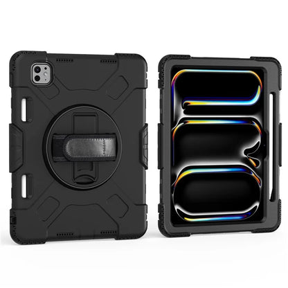 For iPad Pro 11 (2024) Kickstand Case Anti-Scratch Tablet Cover with Shoulder Strap