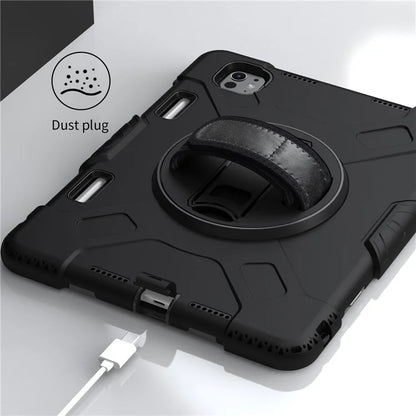 For iPad Pro 11 (2024) Kickstand Case Anti-Scratch Tablet Cover with Shoulder Strap