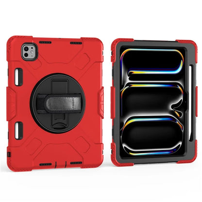 For iPad Pro 11 (2024) Kickstand Case Anti-Scratch Tablet Cover with Shoulder Strap