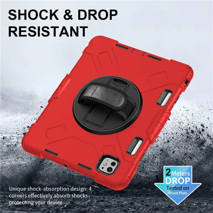 For iPad Pro 11 (2024) Kickstand Case Anti-Scratch Tablet Cover with Shoulder Strap