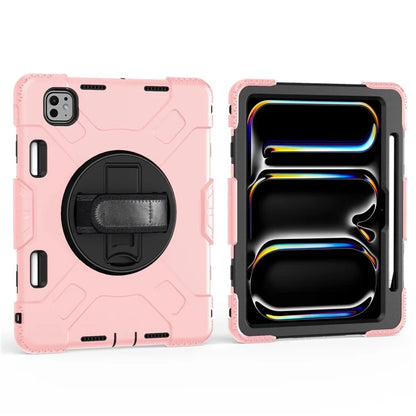 For iPad Pro 11 (2024) Kickstand Case Anti-Scratch Tablet Cover with Shoulder Strap