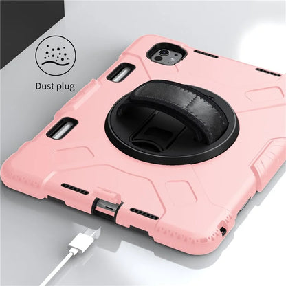 For iPad Pro 11 (2024) Kickstand Case Anti-Scratch Tablet Cover with Shoulder Strap