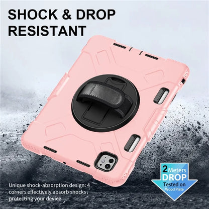 For iPad Pro 11 (2024) Kickstand Case Anti-Scratch Tablet Cover with Shoulder Strap