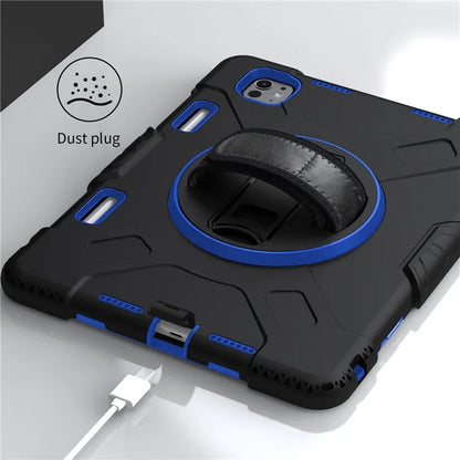 For iPad Pro 11 (2024) Kickstand Case Anti-Scratch Tablet Cover with Shoulder Strap