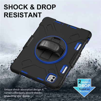 For iPad Pro 11 (2024) Kickstand Case Anti-Scratch Tablet Cover with Shoulder Strap