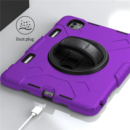 For iPad Pro 11 (2024) Kickstand Case Anti-Scratch Tablet Cover with Shoulder Strap