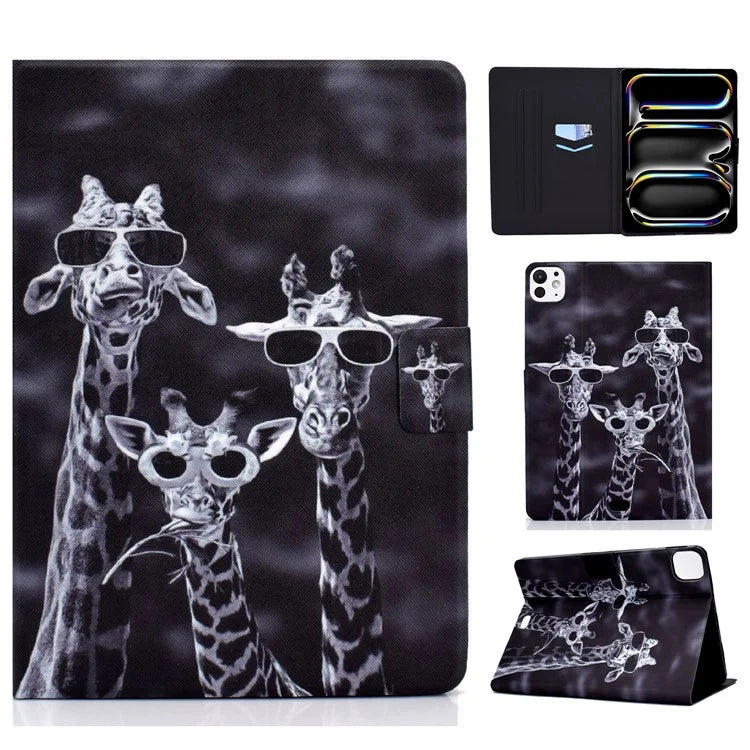 A1 For iPad Pro 11 (2024) Case Anti-Drop Card Holder Stand Leather Tablet Cover