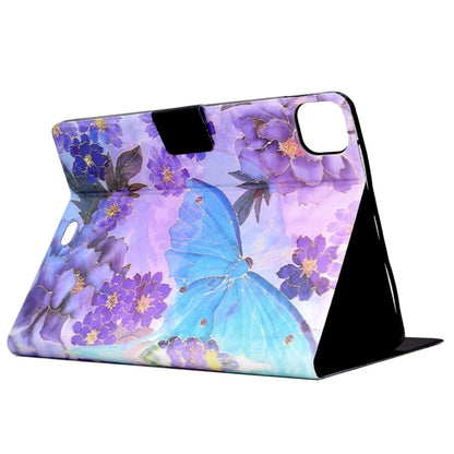 For iPad Pro 11 (2024) Case Pattern Leather Tablet Protective Cover Auto Sleep / Wake
