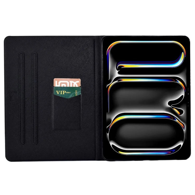 For iPad Pro 11 (2024) Case Pattern Leather Tablet Protective Cover Auto Sleep / Wake
