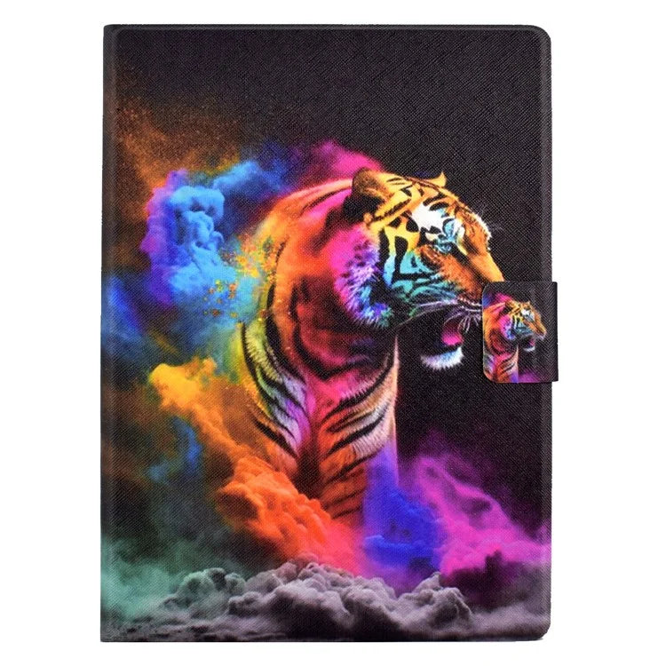For iPad Pro 11 (2024) Case Pattern Leather Tablet Protective Cover Auto Sleep / Wake