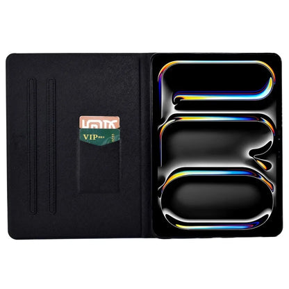 For iPad Pro 11 (2024) Case Pattern Leather Tablet Protective Cover Auto Sleep / Wake