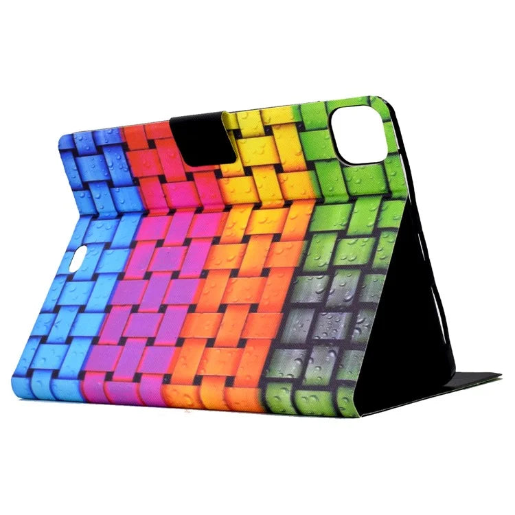 For iPad Pro 11 (2024) Case Pattern Leather Tablet Protective Cover Auto Sleep / Wake