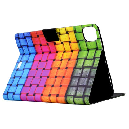 For iPad Pro 11 (2024) Case Pattern Leather Tablet Protective Cover Auto Sleep / Wake