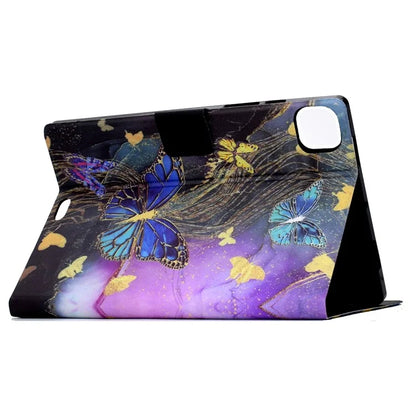 For iPad Pro 11 (2024) Case Pattern Leather Tablet Protective Cover Auto Sleep / Wake