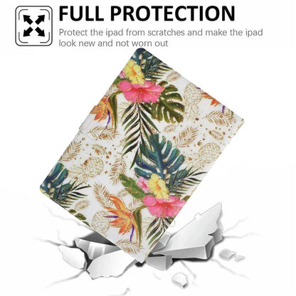 For iPad Pro 11 (2024) Case Pattern Leather Tablet Protective Cover Auto Sleep / Wake