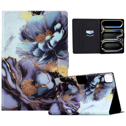 For iPad Pro 11 (2024) Case Pattern Leather Tablet Protective Cover Auto Sleep / Wake