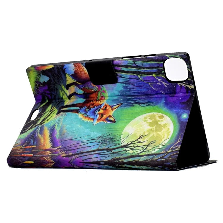 For iPad Pro 11 (2024) Case Pattern Leather Tablet Protective Cover Auto Sleep / Wake