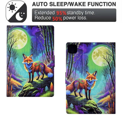 For iPad Pro 11 (2024) Case Pattern Leather Tablet Protective Cover Auto Sleep / Wake