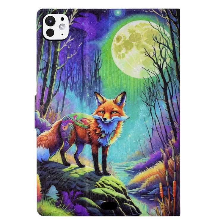 For iPad Pro 11 (2024) Case Pattern Leather Tablet Protective Cover Auto Sleep / Wake