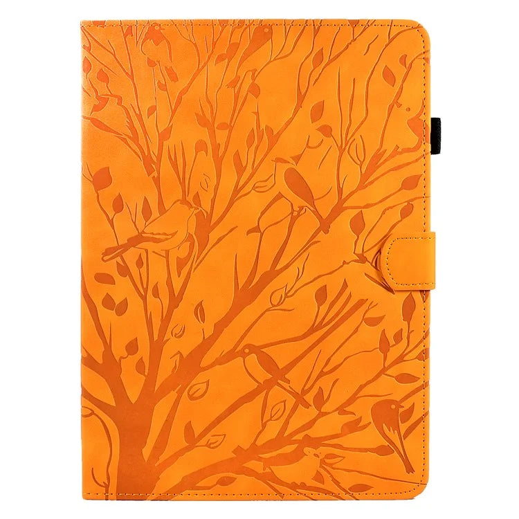 For iPad Pro 11 (2024) Leather Case Tree Pattern Folio Stand Smart Tablet Cover
