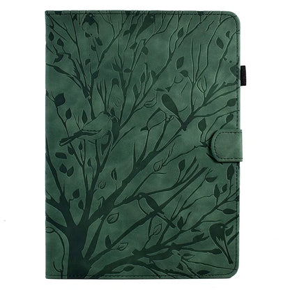 For iPad Pro 11 (2024) Leather Case Tree Pattern Folio Stand Smart Tablet Cover