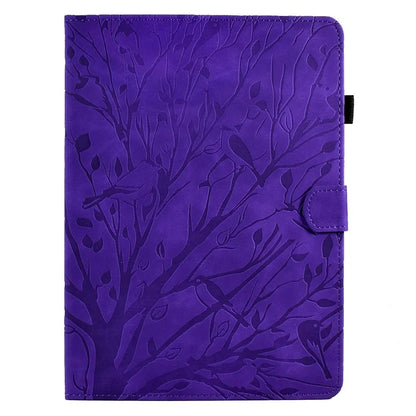 For iPad Pro 11 (2024) Leather Case Tree Pattern Folio Stand Smart Tablet Cover