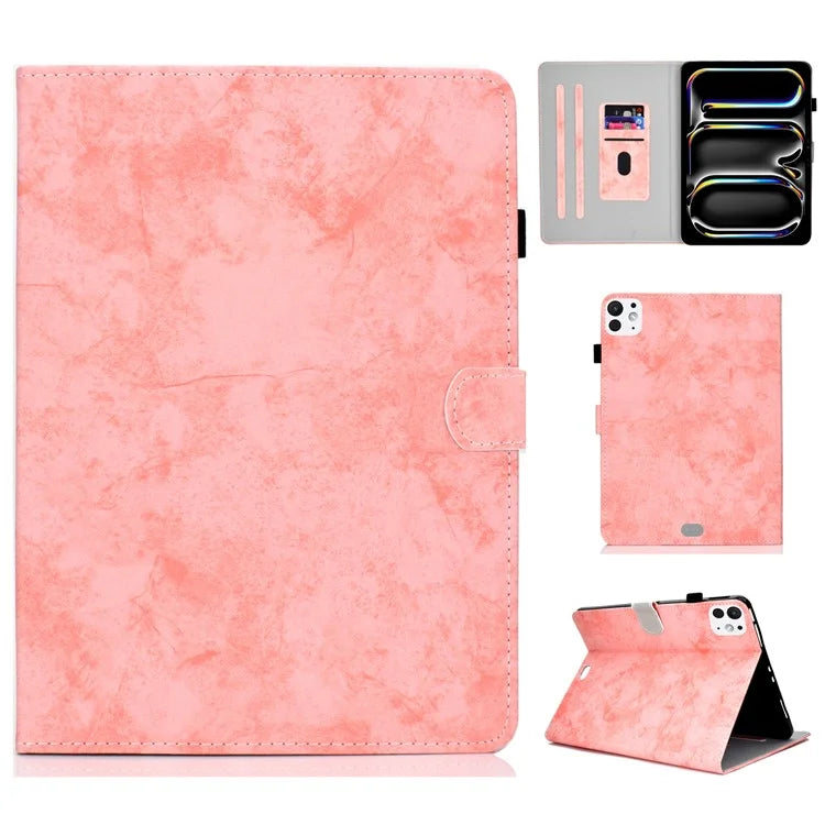 For iPad Pro 11 (2024) Case PU Leather Cloth Texture Stand Protective Tablet Cover