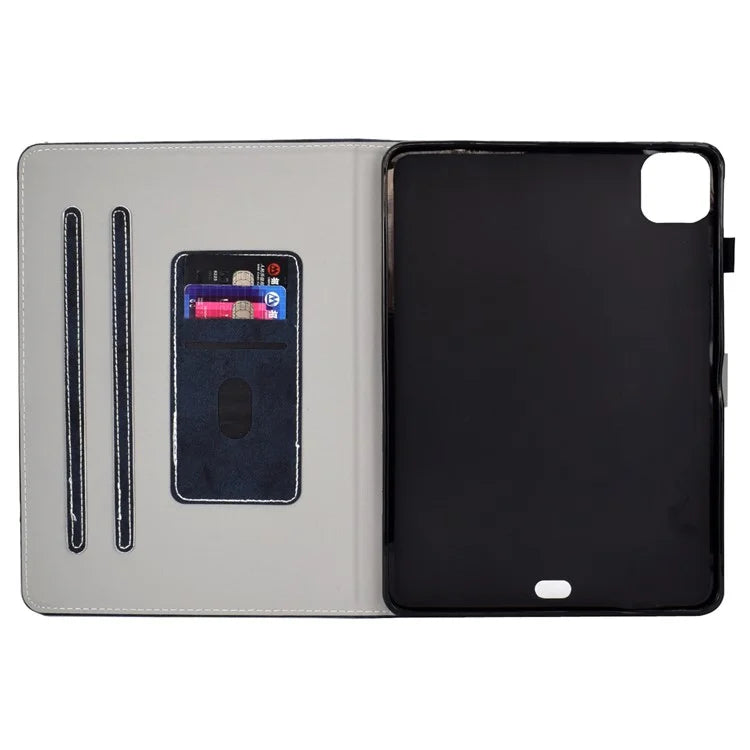 For iPad Pro 11 (2024) Case PU Leather Cloth Texture Stand Protective Tablet Cover