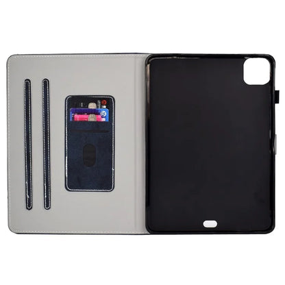 For iPad Pro 11 (2024) Case PU Leather Cloth Texture Stand Protective Tablet Cover