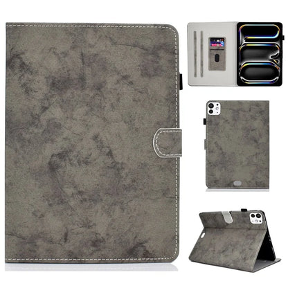 For iPad Pro 11 (2024) Case PU Leather Cloth Texture Stand Protective Tablet Cover
