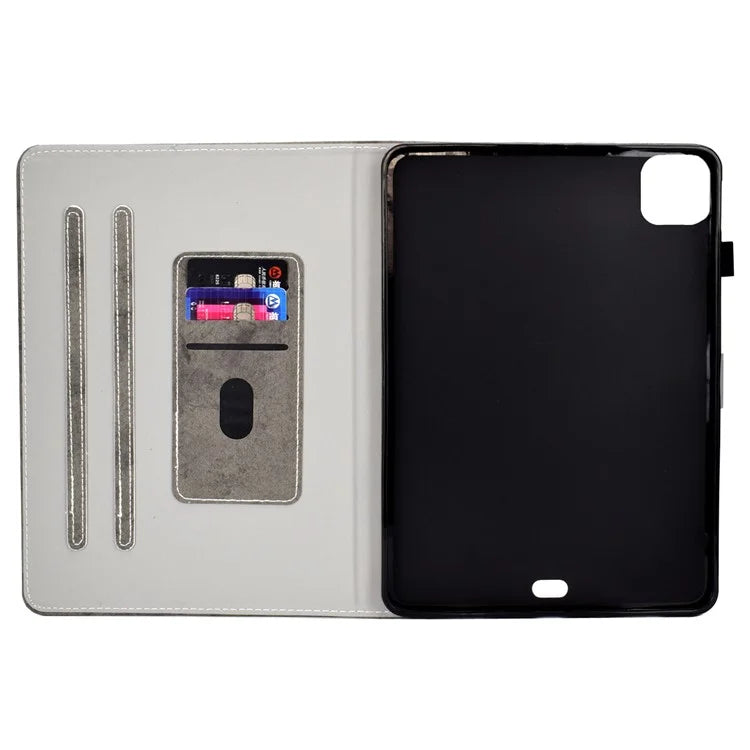 For iPad Pro 11 (2024) Case PU Leather Cloth Texture Stand Protective Tablet Cover