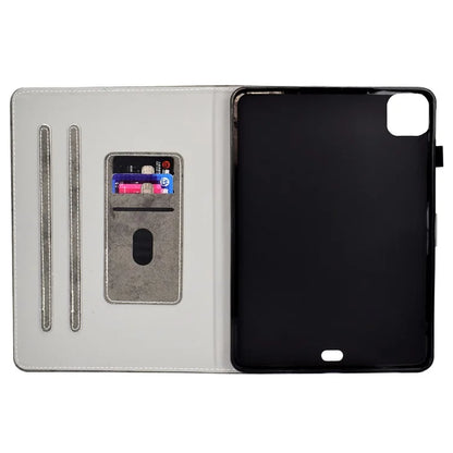 For iPad Pro 11 (2024) Case PU Leather Cloth Texture Stand Protective Tablet Cover