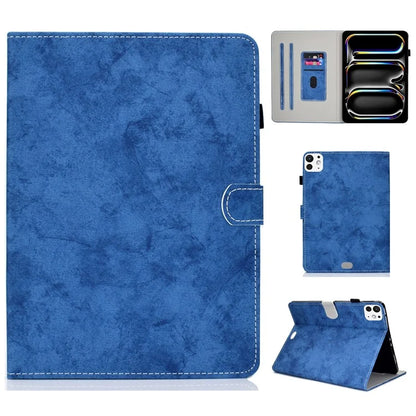For iPad Pro 11 (2024) Case PU Leather Cloth Texture Stand Protective Tablet Cover