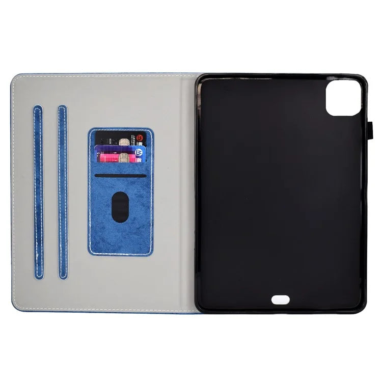 For iPad Pro 11 (2024) Case PU Leather Cloth Texture Stand Protective Tablet Cover