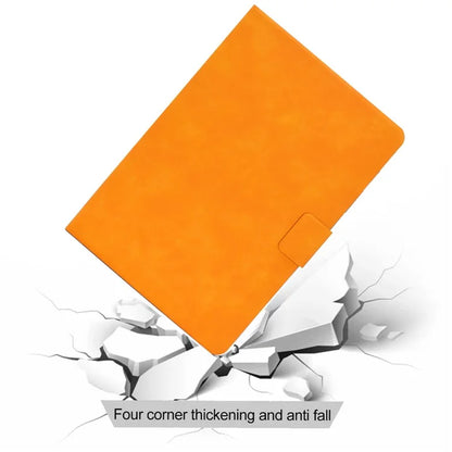 For iPad Pro 11 (2024) Case Cowhide Texture Leather Tablet Cover Multi-Angle Viewing