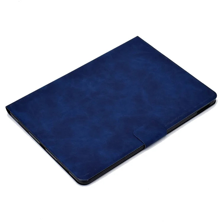 For iPad Pro 11 (2024) Case Cowhide Texture Leather Tablet Cover Multi-Angle Viewing