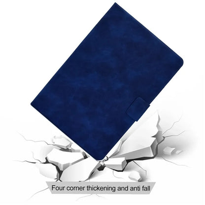 For iPad Pro 11 (2024) Case Cowhide Texture Leather Tablet Cover Multi-Angle Viewing