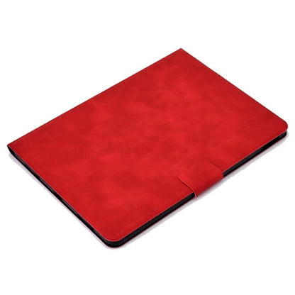 For iPad Pro 11 (2024) Case Cowhide Texture Leather Tablet Cover Multi-Angle Viewing