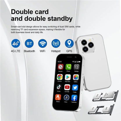 SERVO KING8000 3-Inch 2+16GB Dual SIM Ultra Mini 4G Smartphone