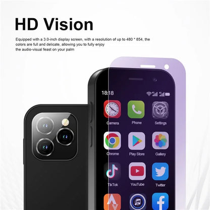 SERVO KING8000 3-Inch 2+16GB Dual SIM Ultra Mini 4G Smartphone