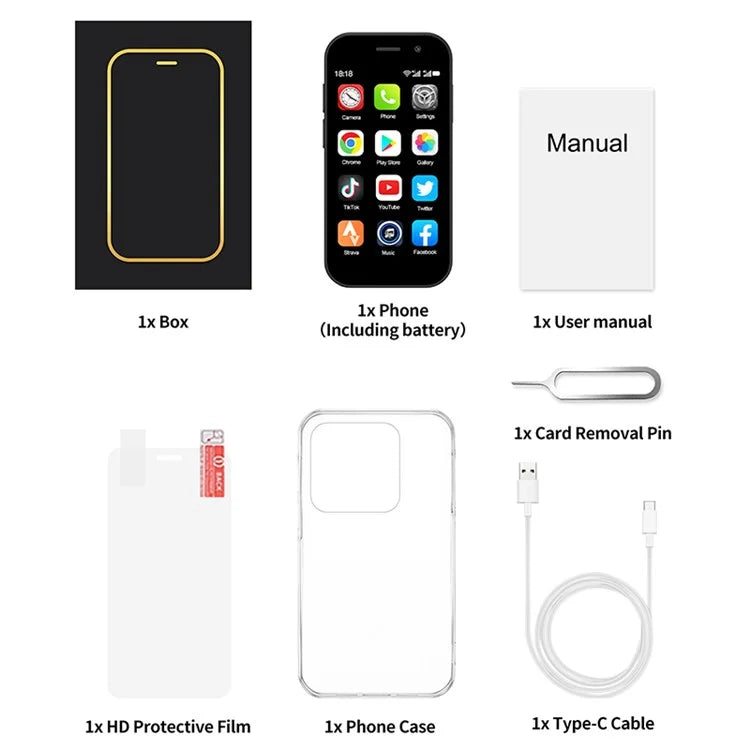SERVO KING8000 3-Inch 2+16GB Dual SIM Ultra Mini 4G Smartphone