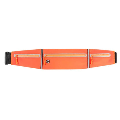 Outdoor Sports Waterproof Lycra Waist Bag with 3 Zippers Pouches for Running, Cycling, and Phones